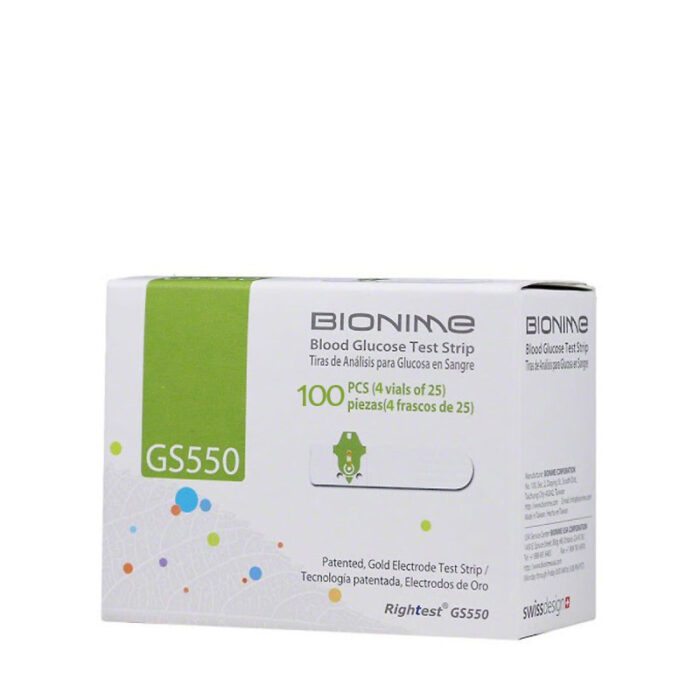 BIONIME Bandelettes test GS550 - 100 piéces